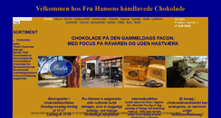 Desktop Screenshot of fruhansenschokolade.dk